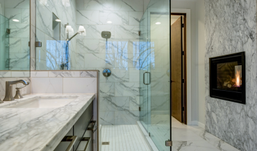 glass shower modern bathroom