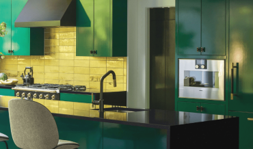 green midcentury kitchen