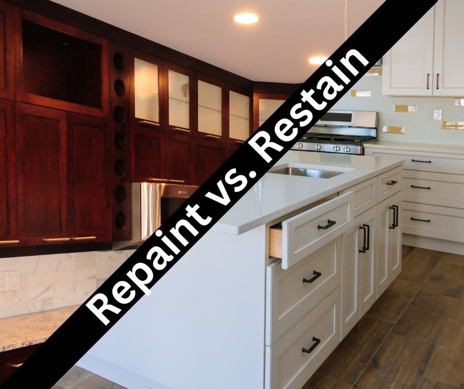 Repaint vs. Restain kitchen cabinets 