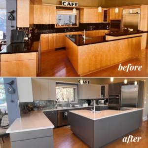 Before & After Cabinet Painting - Omaha